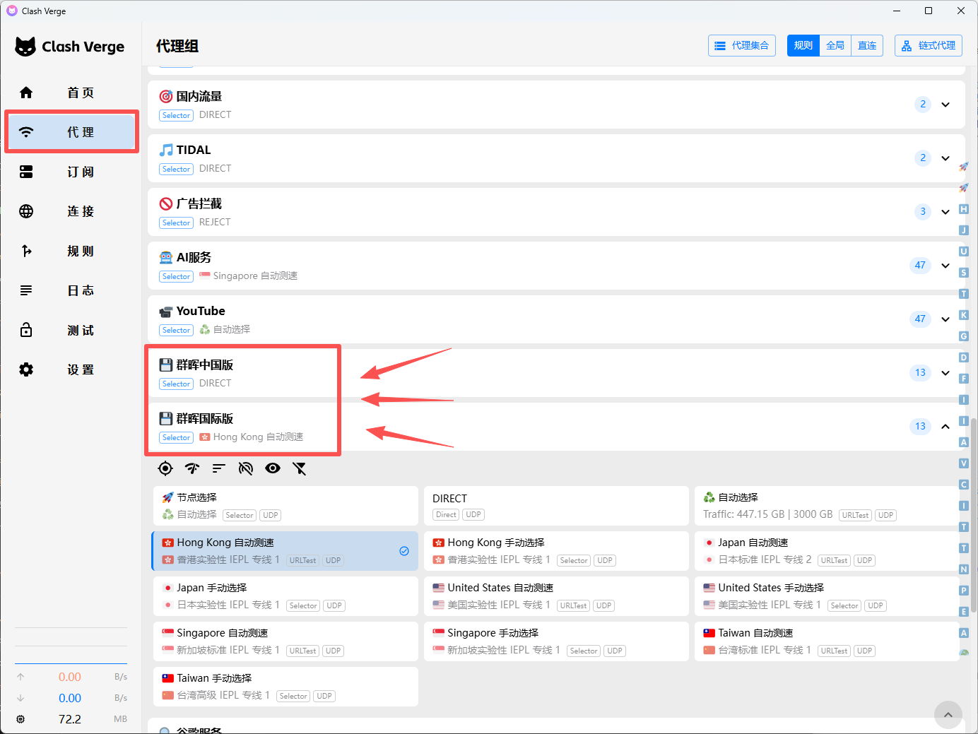 Clash Verge 群晖配置项